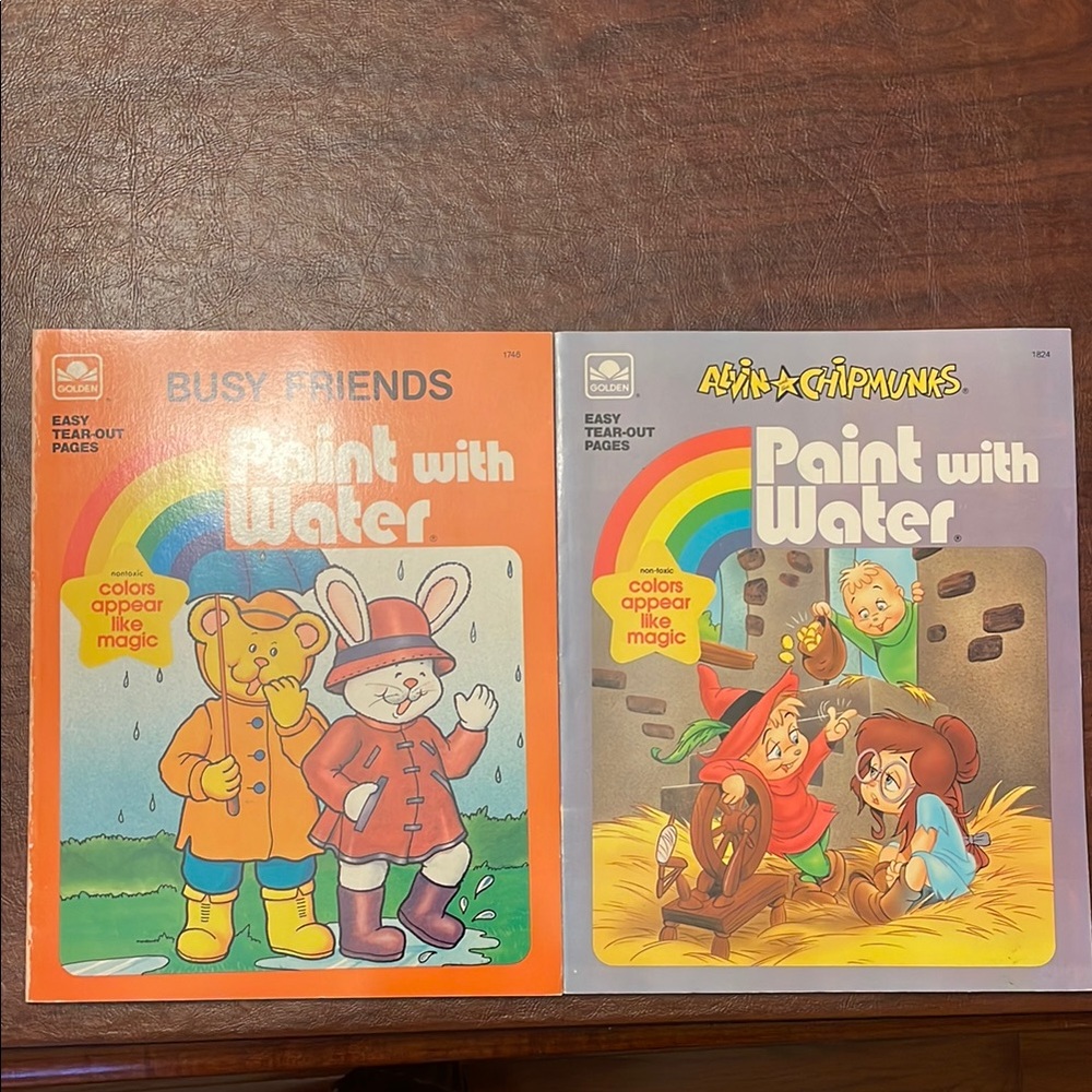 paint with water. Alvin and the chipmunks and busy friends. Golden book.
